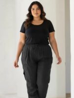 Calça Jogger Feminina Plus Size Linho Social - Imagem 5
