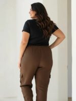 Calça Jogger Feminina Plus Size Linho Social - Imagem 3
