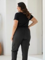 Calça Jogger Feminina Plus Size Linho Social - Imagem 6